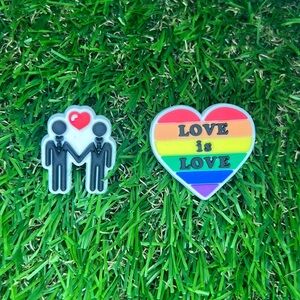 NEW - 2 “LBGT Pride” Croc Shoe Charms